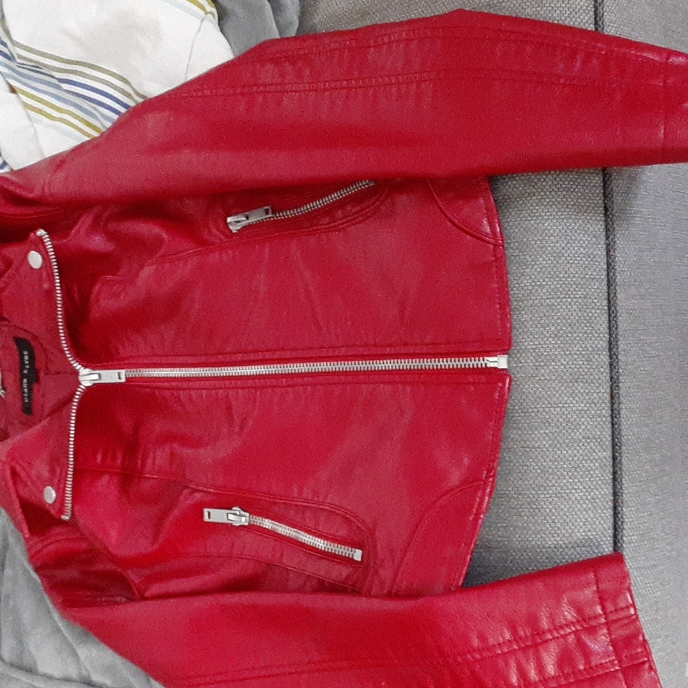 Black rivet leather jacket